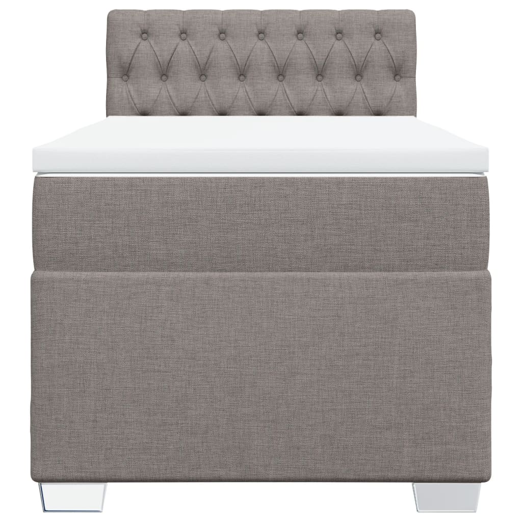 Sommier à lattes de lit avec matelas Taupe 100x200 cm Tissu - XIOS