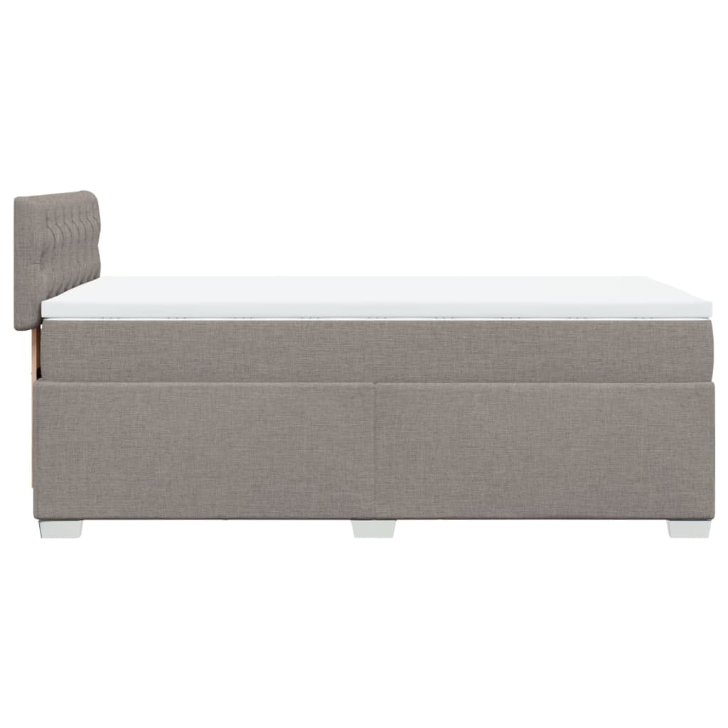 Sommier à lattes de lit avec matelas Taupe 100x200 cm Tissu - XIOS