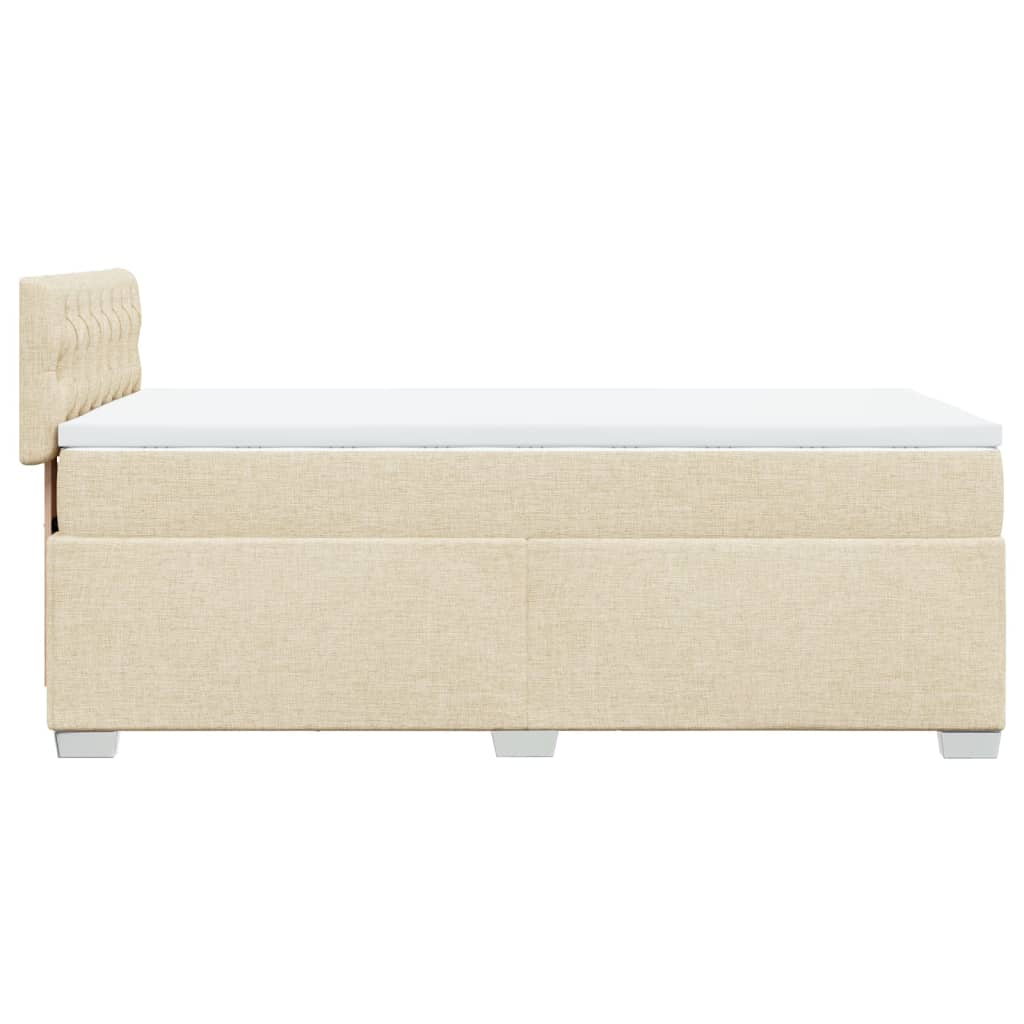 Sommier à lattes de lit avec matelas Crème 100x200 cm Tissu - XIOS