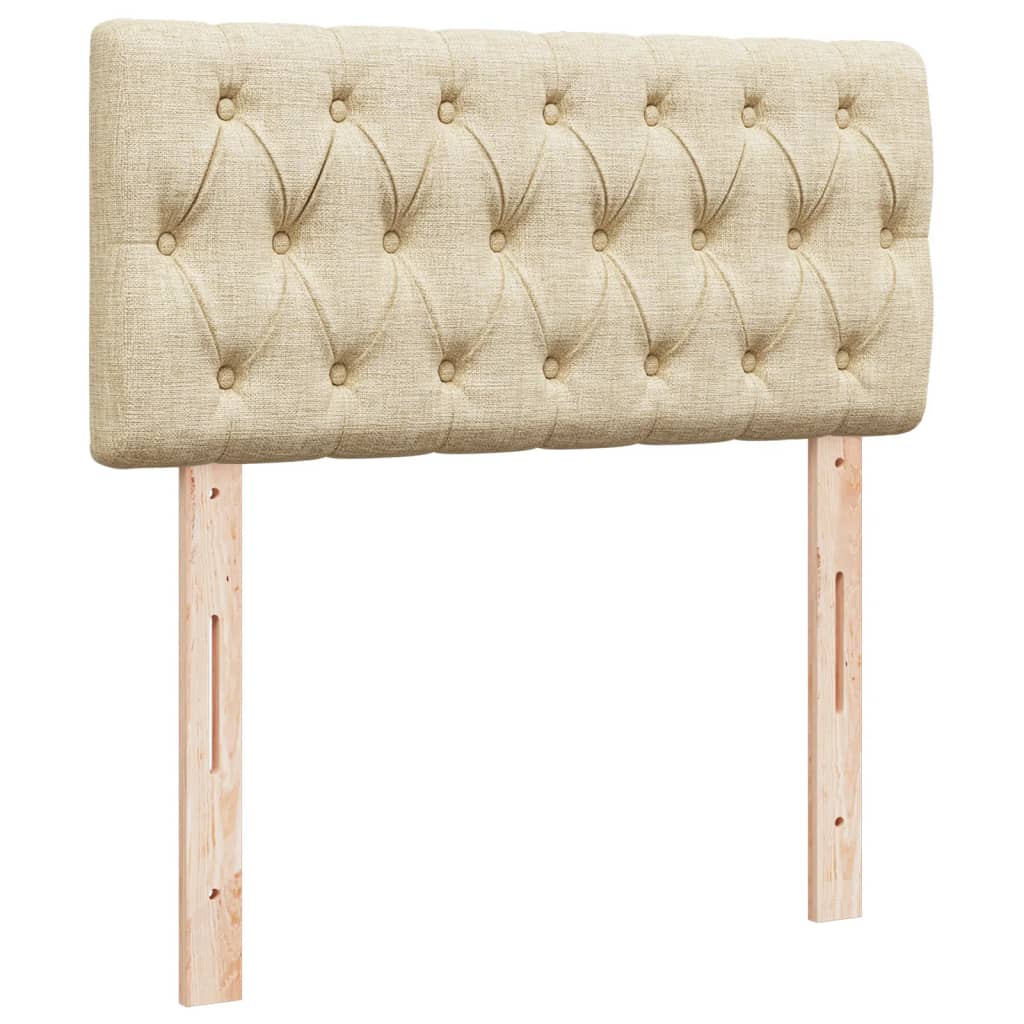 Sommier à lattes de lit avec matelas Crème 100x200 cm Tissu - XIOS