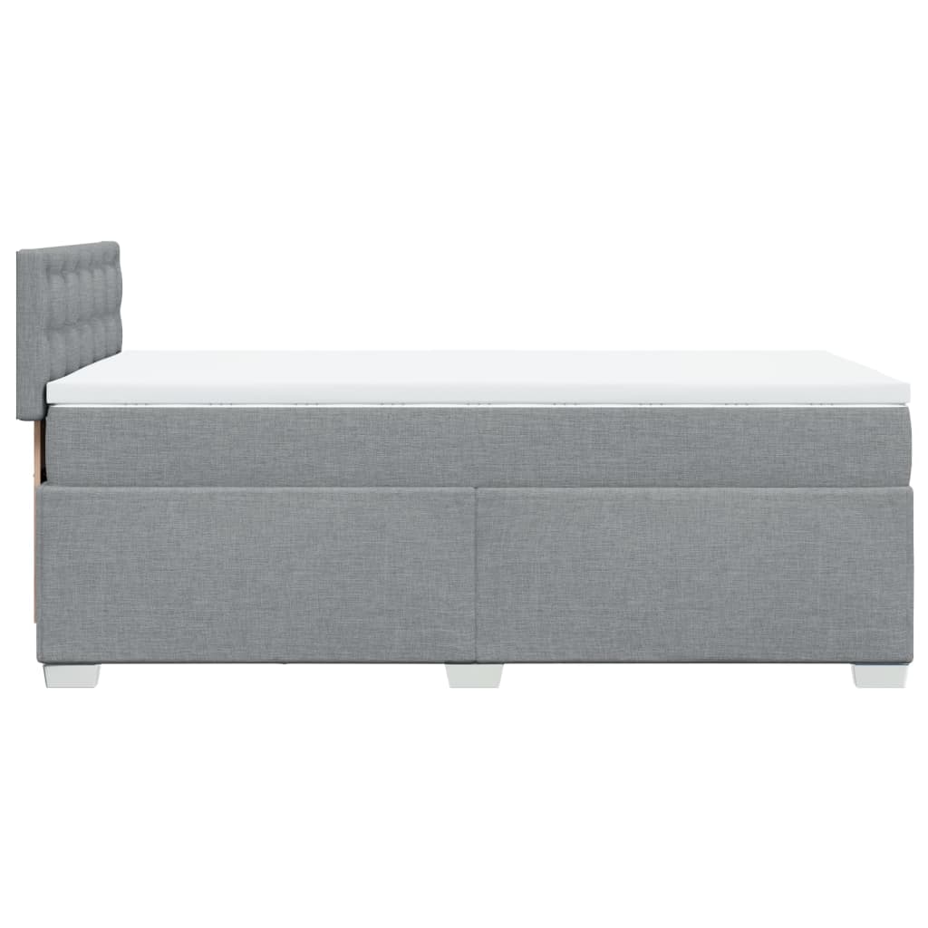 Sommier à lattes de lit avec matelas Gris clair 100x200cm Tissu - XIOS