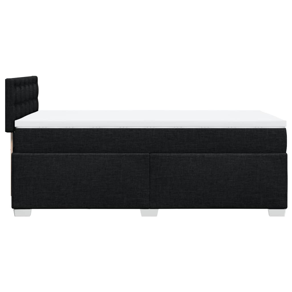 Sommier à lattes de lit avec matelas Noir 100x200 cm Tissu - XIOS