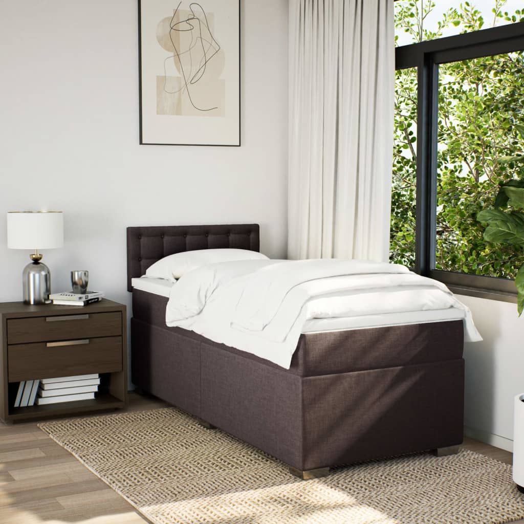 Sommier à lattes de lit avec matelas Marron foncé 100x200 cm - XIOS