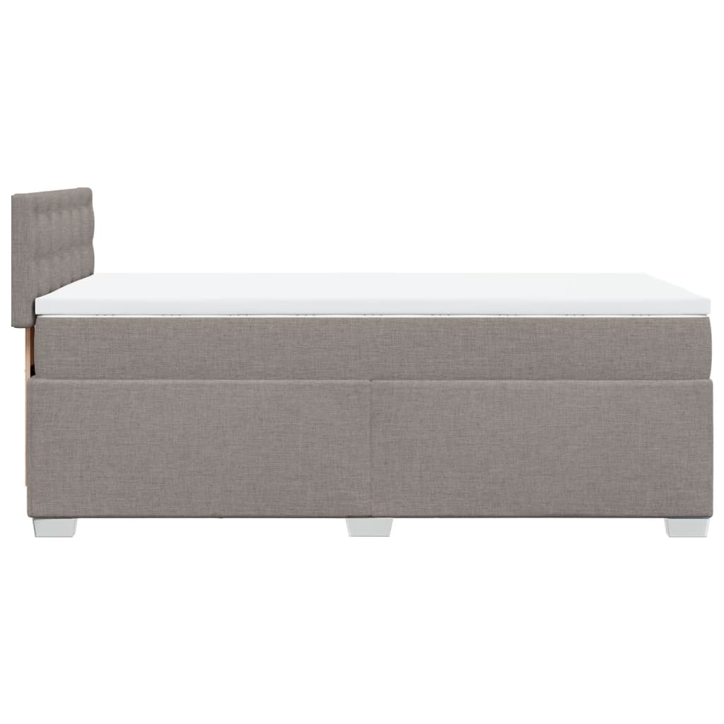 Sommier à lattes de lit avec matelas Taupe 100x200 cm Tissu - XIOS
