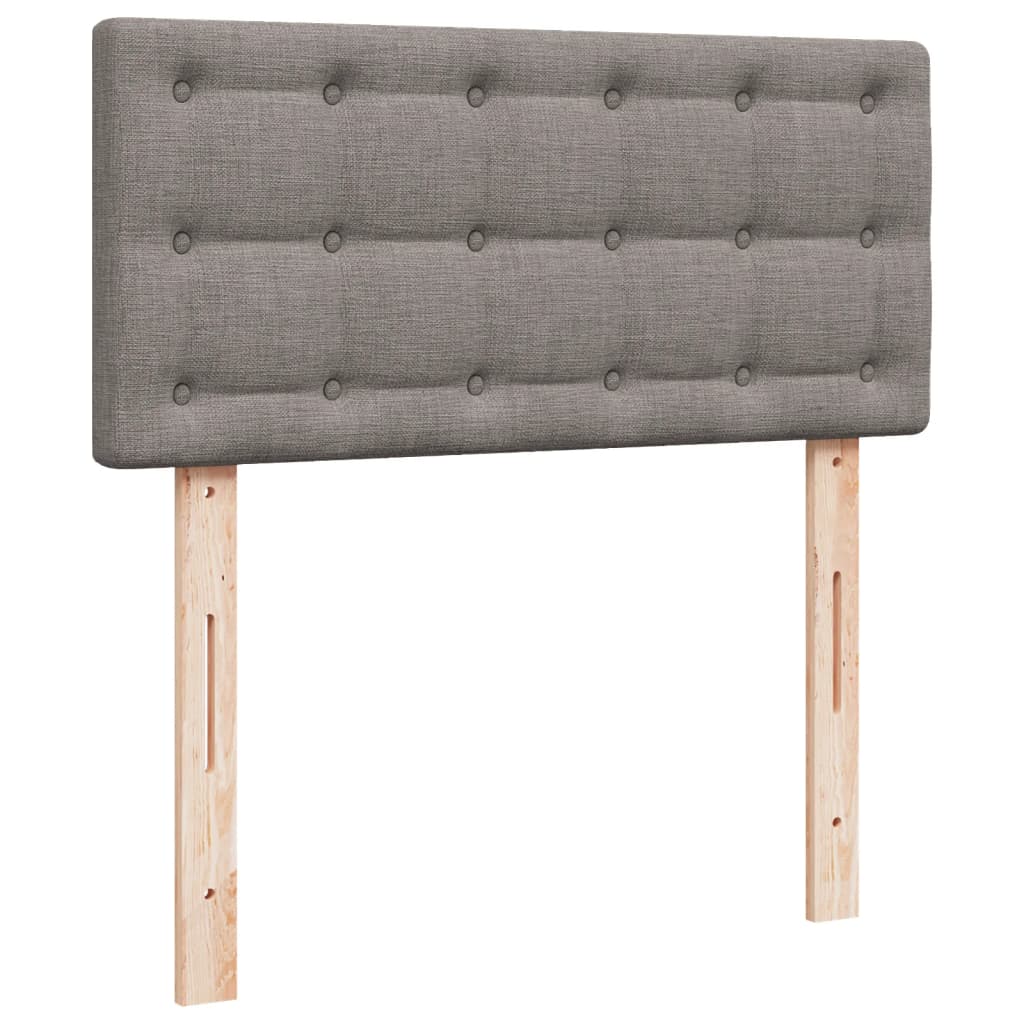 Sommier à lattes de lit avec matelas Taupe 100x200 cm Tissu - XIOS
