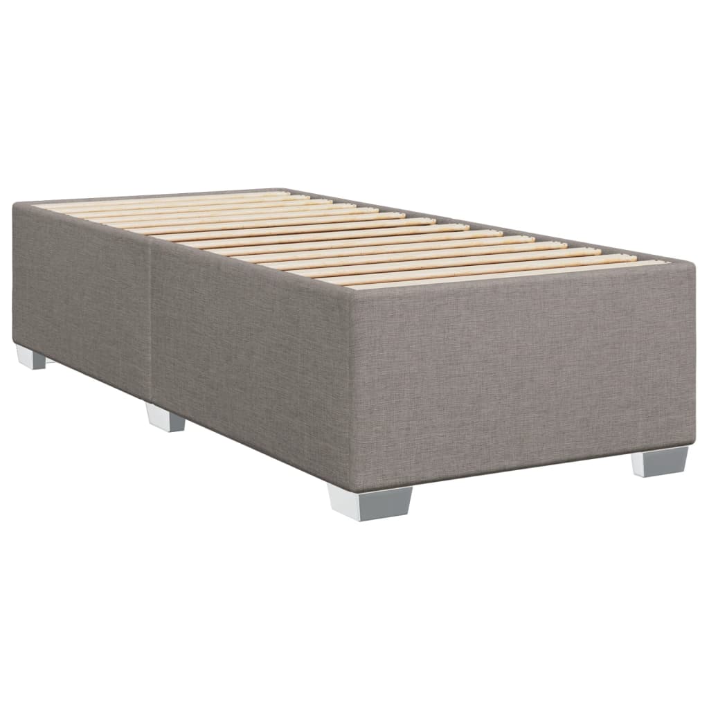 Sommier à lattes de lit avec matelas Taupe 100x200 cm Tissu - XIOS