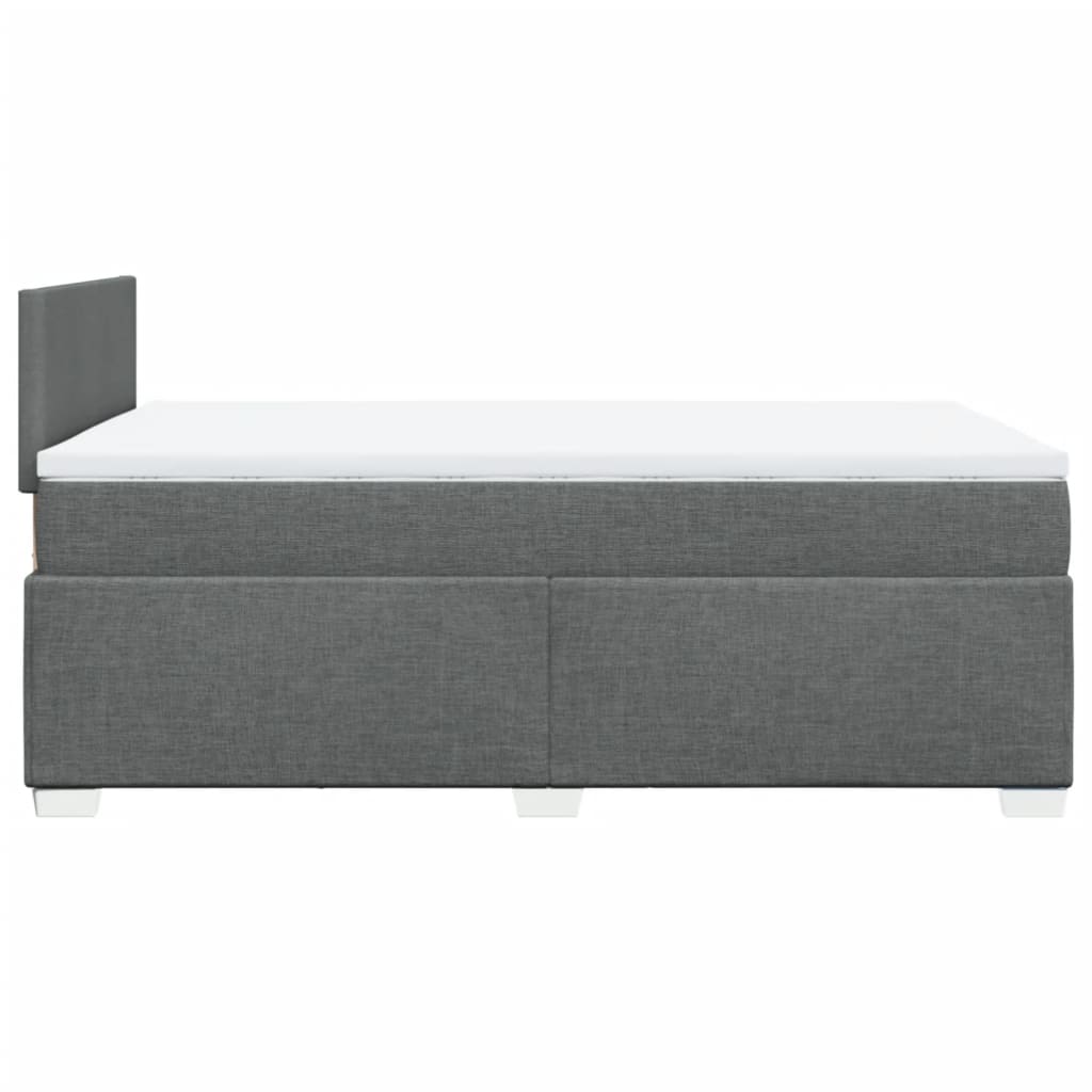 Sommier à lattes de lit avec matelas gris foncé 120x190cm tissu - XIOS