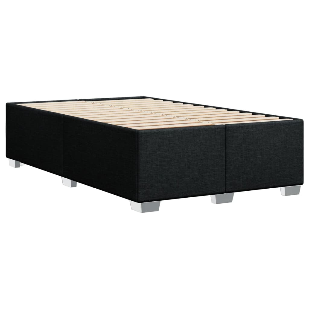 Sommier à lattes de lit avec matelas noir 120x190 cm tissu - XIOS