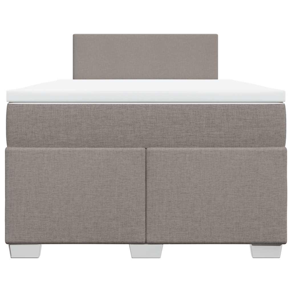 Sommier à lattes de lit avec matelas taupe 120x190 cm tissu - XIOS