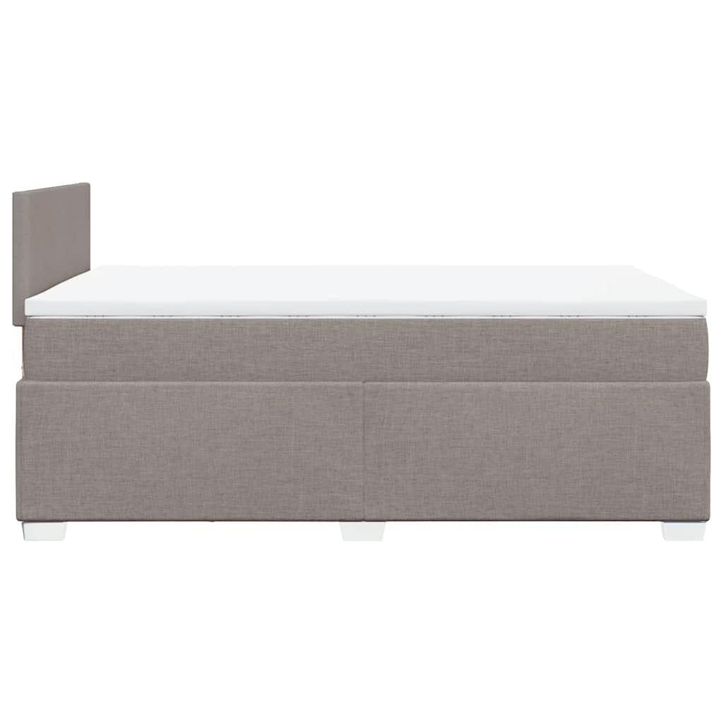 Sommier à lattes de lit avec matelas taupe 120x190 cm tissu - XIOS