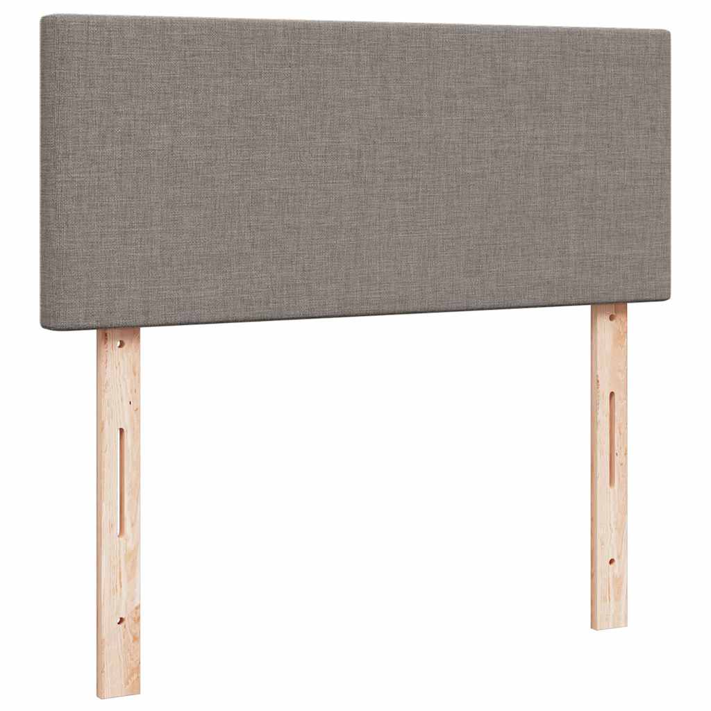 Sommier à lattes de lit avec matelas taupe 120x190 cm tissu - XIOS