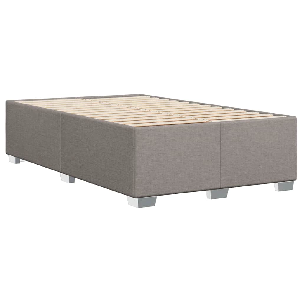 Sommier à lattes de lit avec matelas taupe 120x190 cm tissu - XIOS