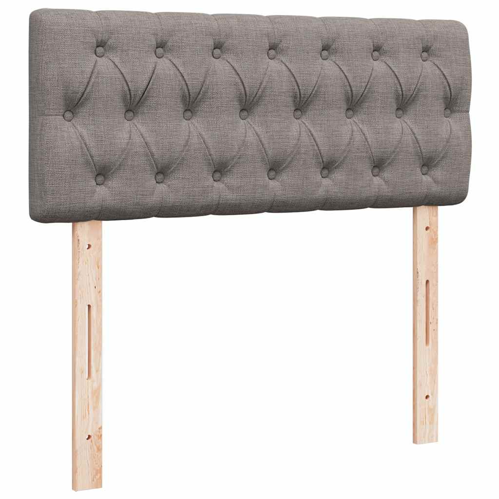 Sommier à lattes de lit avec matelas taupe 120x190 cm tissu - XIOS