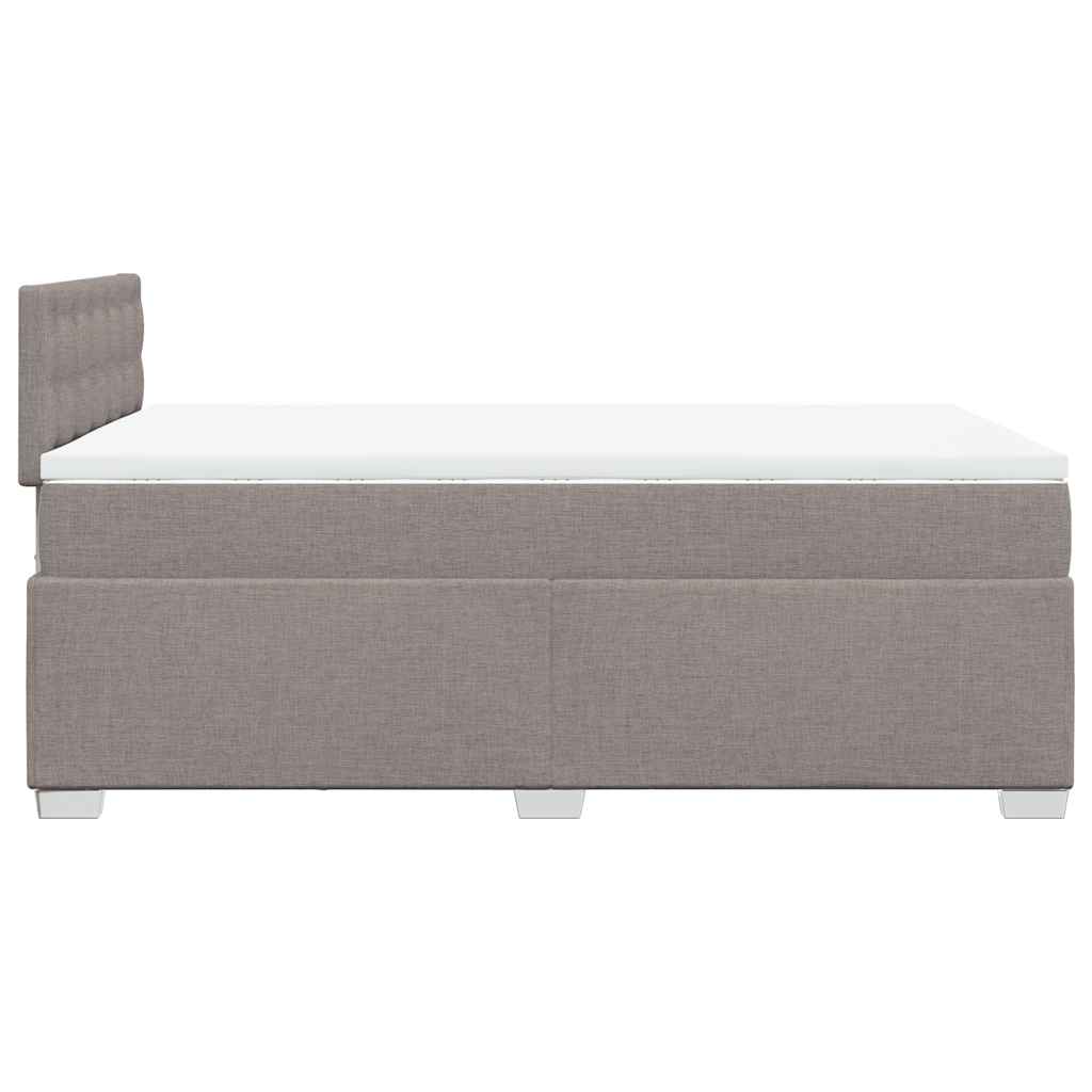 Sommier à lattes de lit avec matelas taupe 120x190 cm tissu - XIOS