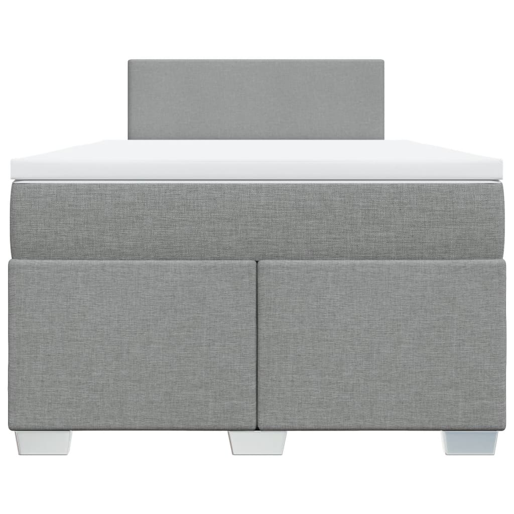 Sommier à lattes de lit avec matelas Gris clair 120x200cm Tissu - XIOS