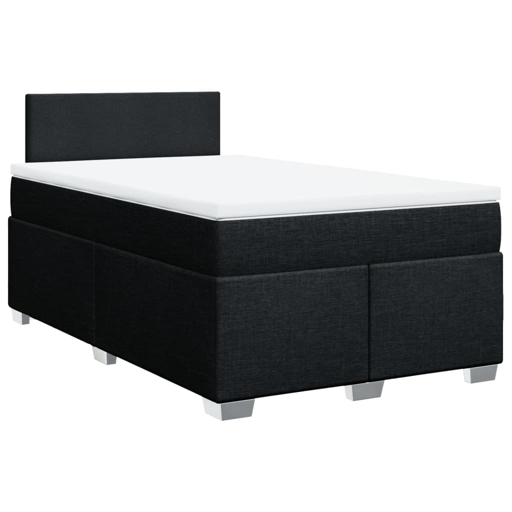 Sommier à lattes de lit avec matelas Noir 120x200 cm Tissu - XIOS