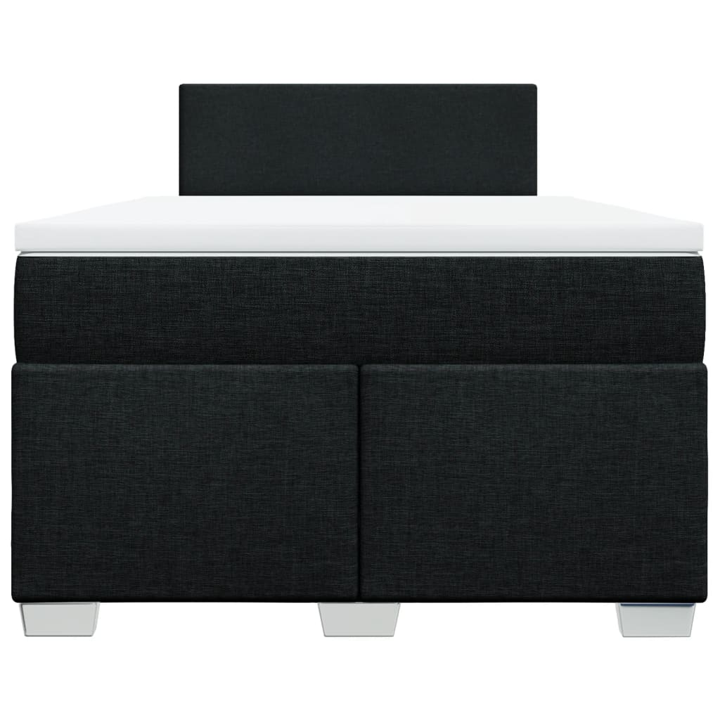 Sommier à lattes de lit avec matelas Noir 120x200 cm Tissu - XIOS