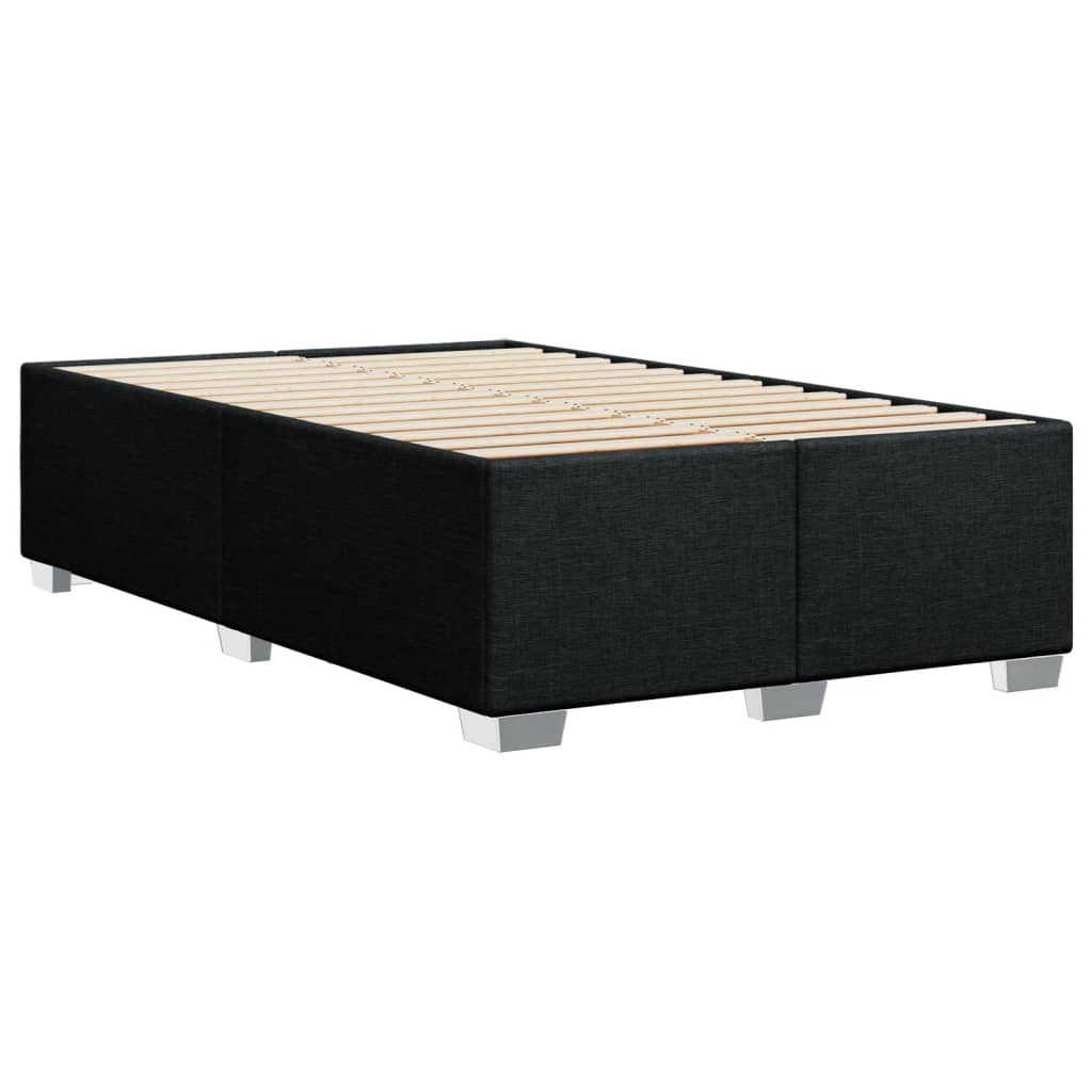 Sommier à lattes de lit avec matelas Noir 120x200 cm Tissu - XIOS