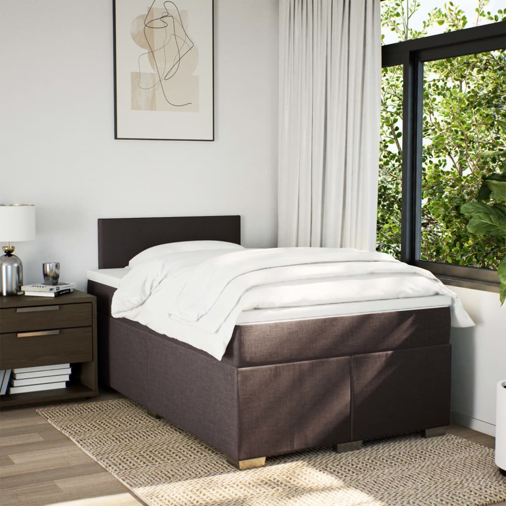 Sommier à lattes de lit avec matelas Marron foncé 120x200 cm - XIOS