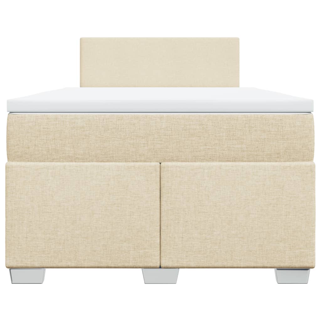 Sommier à lattes de lit avec matelas Crème 120x200 cm Tissu - XIOS