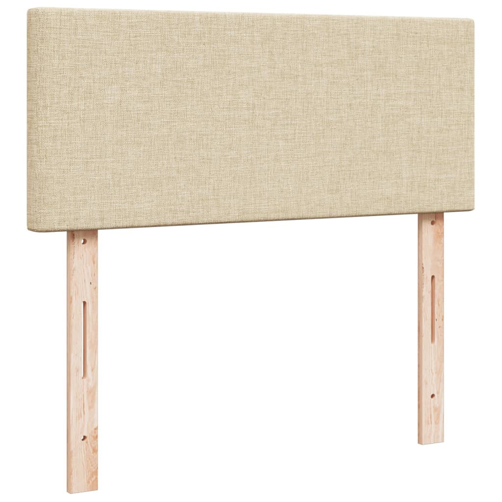 Sommier à lattes de lit avec matelas Crème 120x200 cm Tissu - XIOS