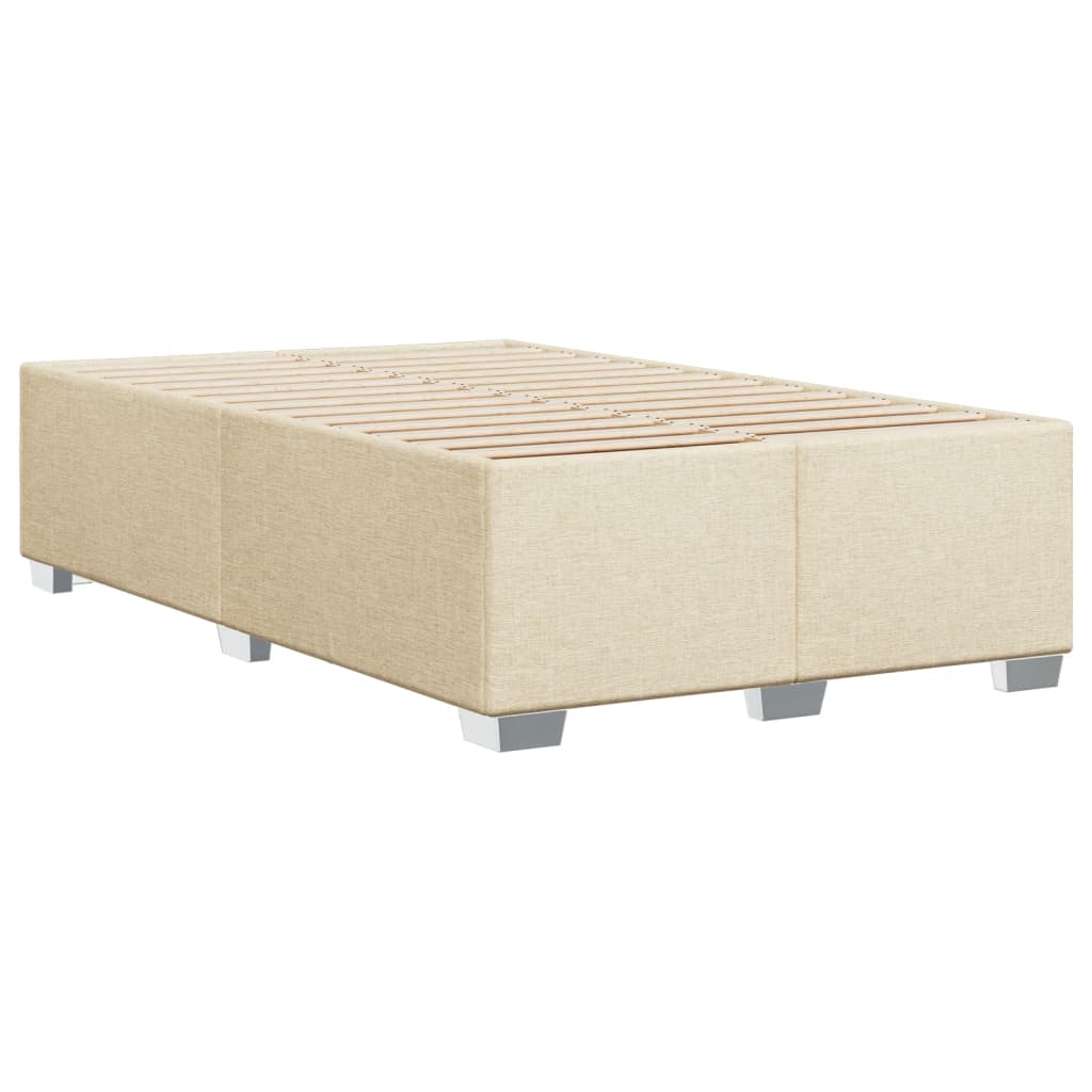 Sommier à lattes de lit avec matelas Crème 120x200 cm Tissu - XIOS