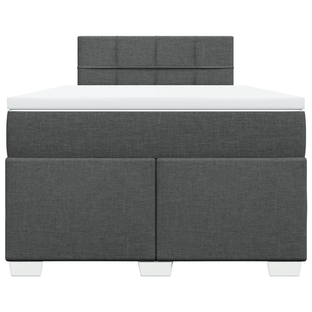Sommier à lattes de lit avec matelas Gris foncé 120x200cm Tissu - XIOS