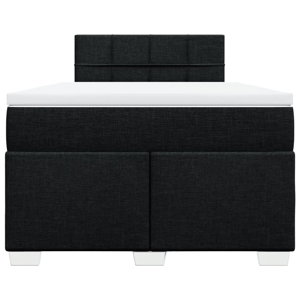 Sommier à lattes de lit avec matelas Noir 120x200 cm Tissu - XIOS