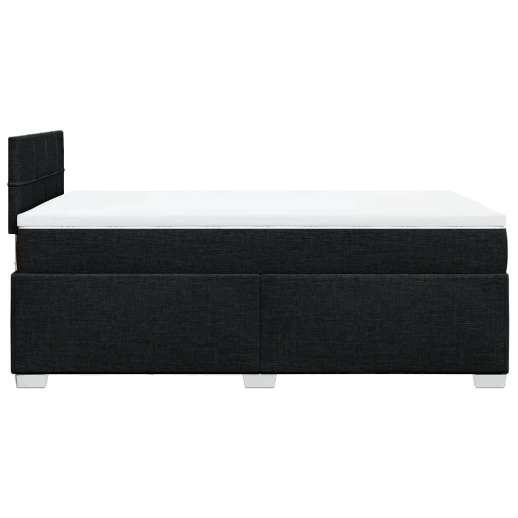 Sommier à lattes de lit avec matelas Noir 120x200 cm Tissu - XIOS