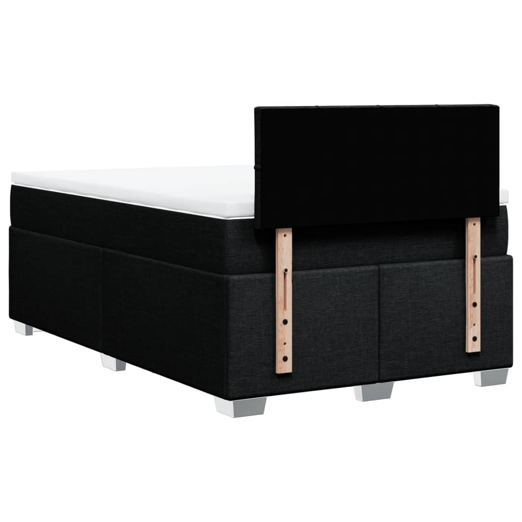 Sommier à lattes de lit avec matelas Noir 120x200 cm Tissu - XIOS