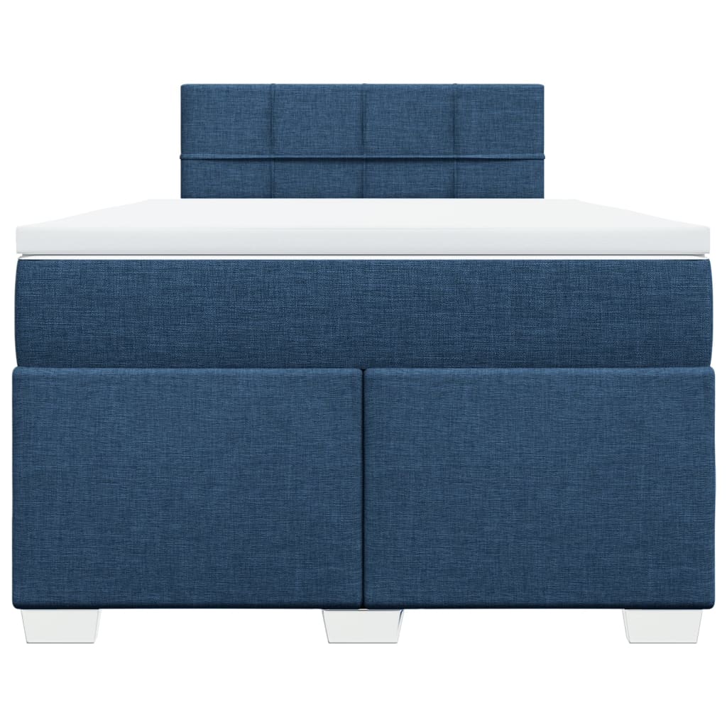Sommier à lattes de lit avec matelas Bleu 120x200 cm Tissu - XIOS
