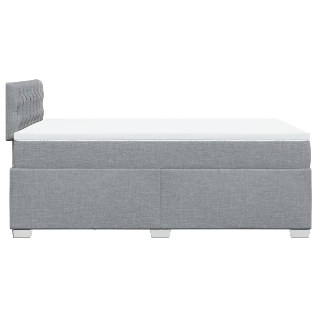 Sommier à lattes de lit avec matelas Gris clair 120x200cm Tissu - XIOS