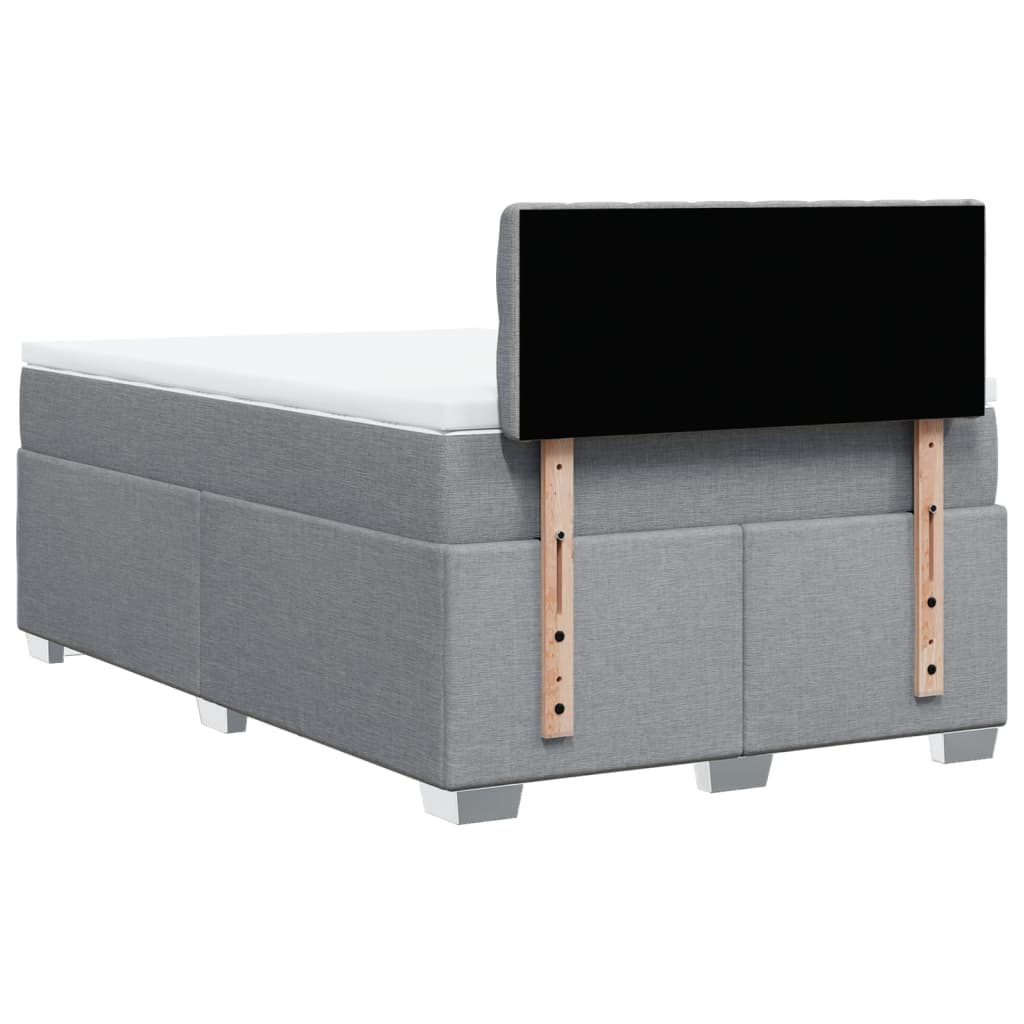 Sommier à lattes de lit avec matelas Gris clair 120x200cm Tissu - XIOS