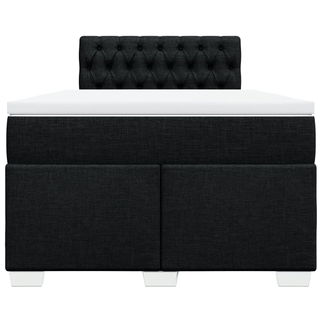 Sommier à lattes de lit avec matelas Noir 120x200 cm Tissu - XIOS