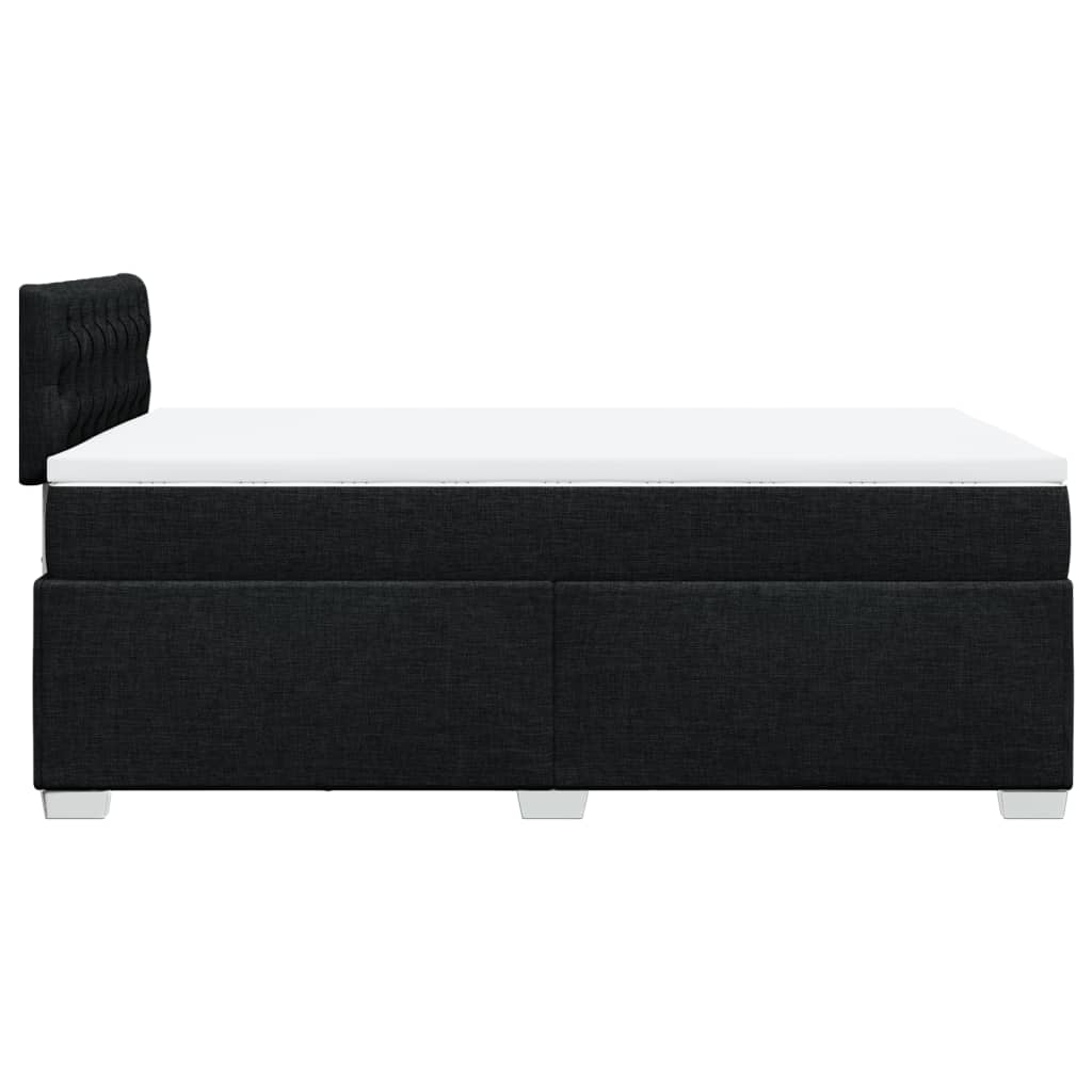 Sommier à lattes de lit avec matelas Noir 120x200 cm Tissu - XIOS