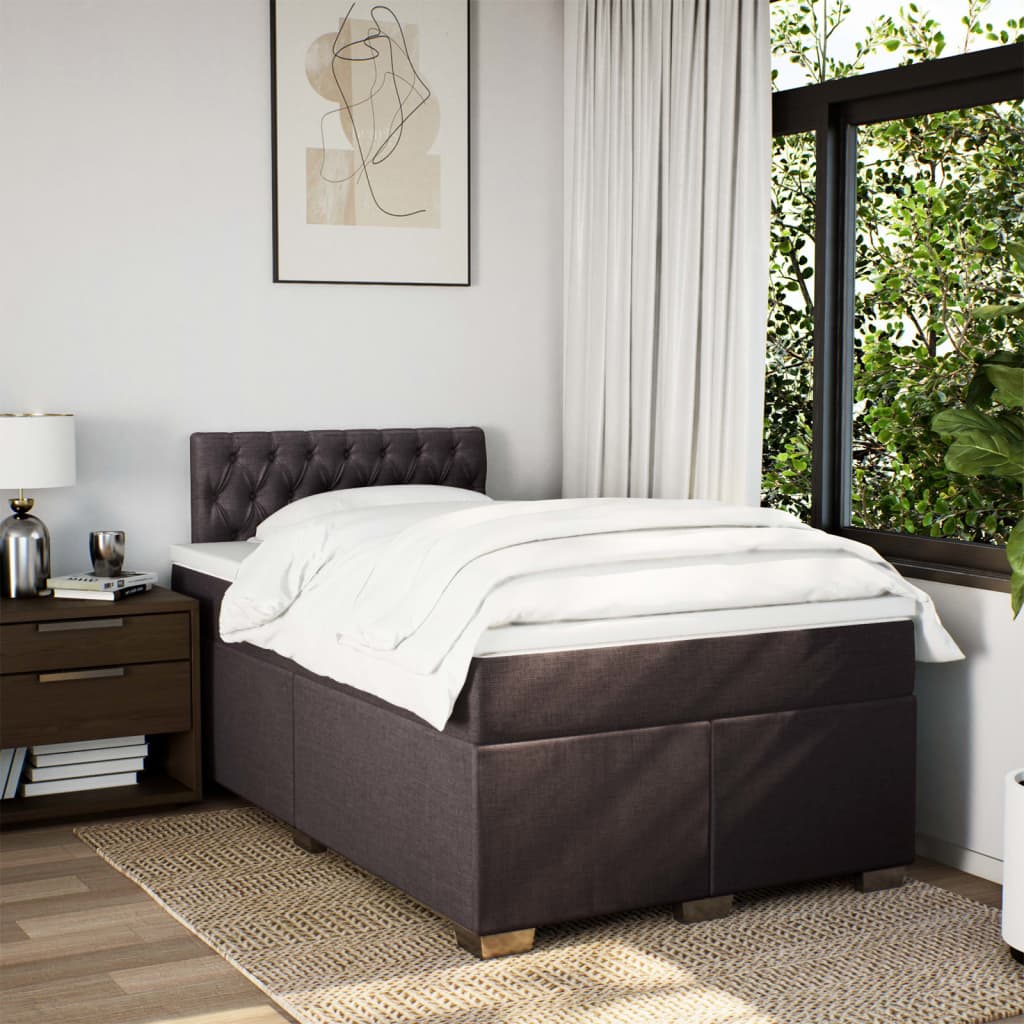 Sommier à lattes de lit avec matelas Marron foncé 120x200 cm - XIOS