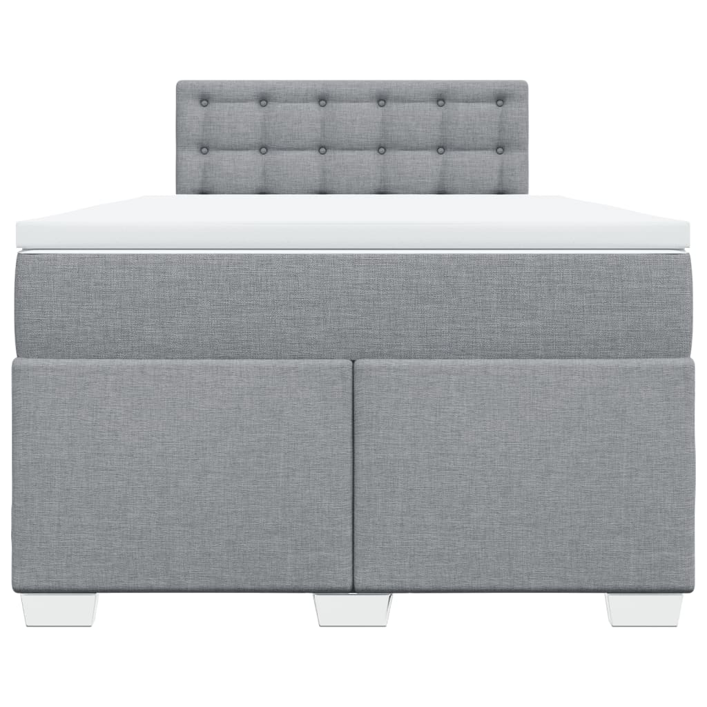 Sommier à lattes de lit avec matelas Gris clair 120x200cm Tissu - XIOS