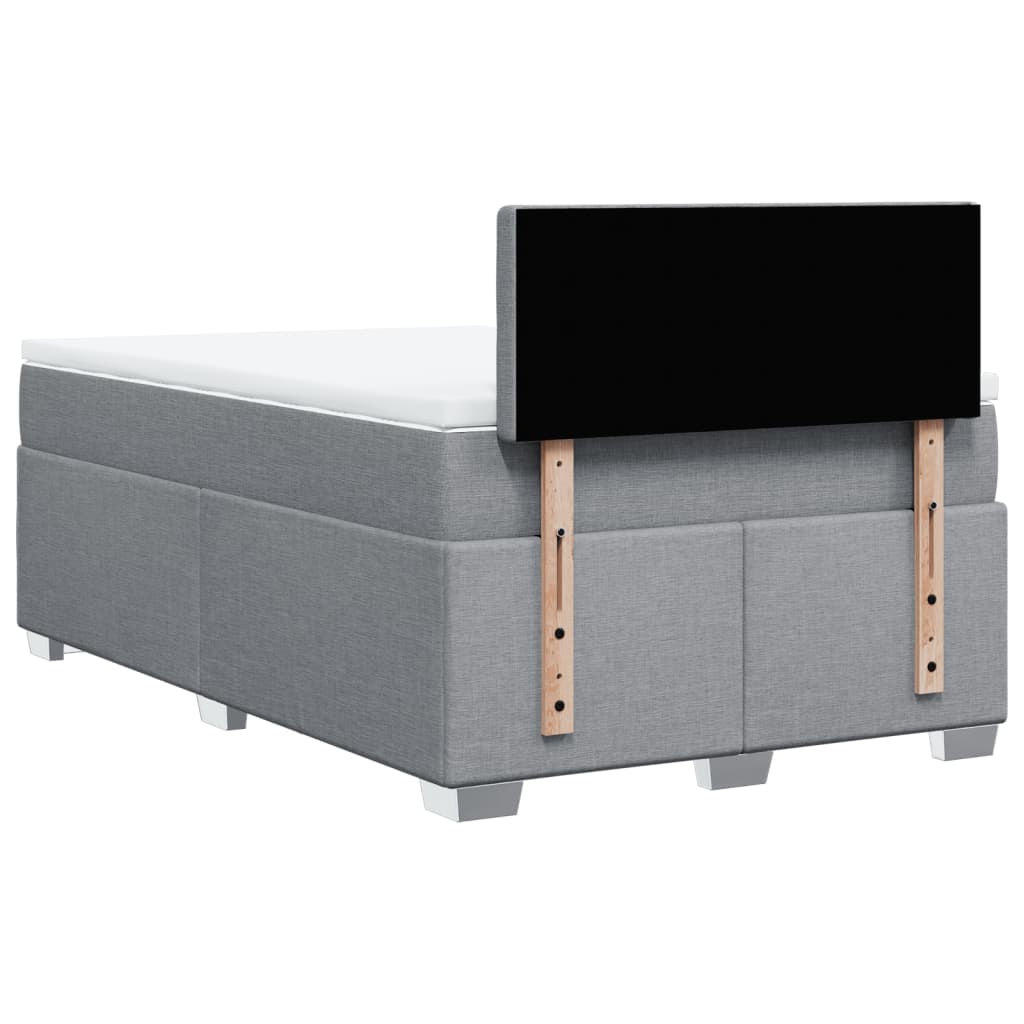 Sommier à lattes de lit avec matelas Gris clair 120x200cm Tissu - XIOS