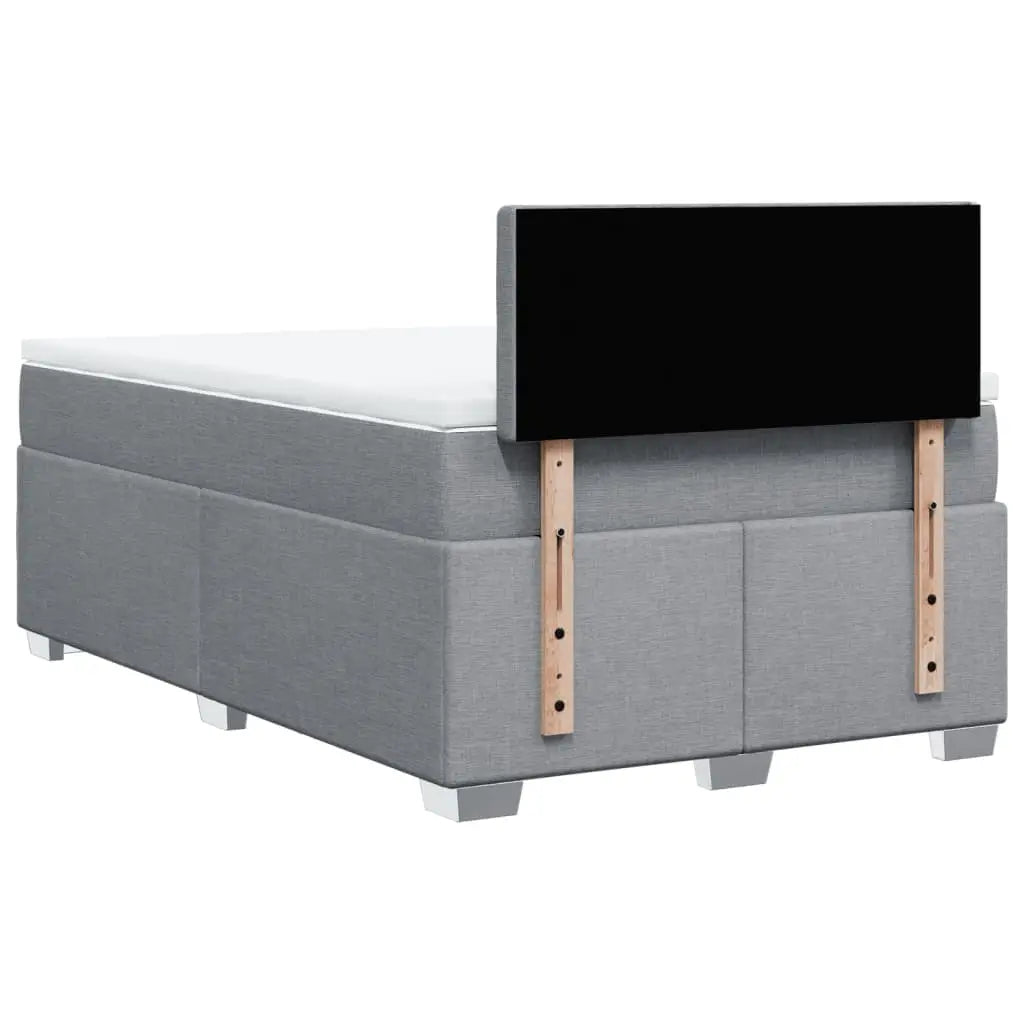 Sommier à lattes de lit avec matelas Gris clair 120x200cm Tissu - XIOS