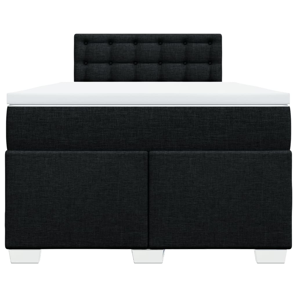 Sommier à lattes de lit avec matelas Noir 120x200 cm Tissu - XIOS