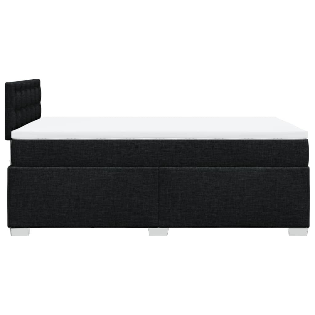Sommier à lattes de lit avec matelas Noir 120x200 cm Tissu - XIOS