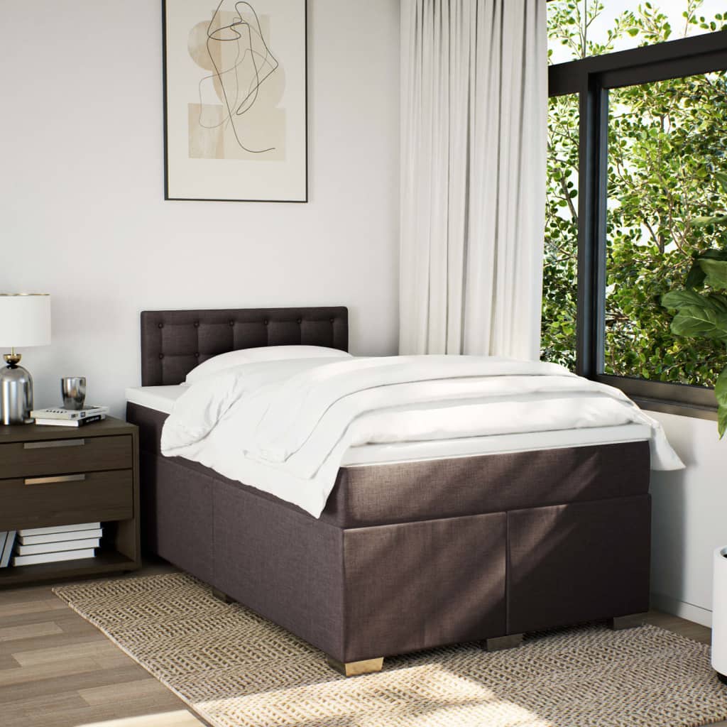Sommier à lattes de lit avec matelas Marron foncé 120x200 cm - XIOS