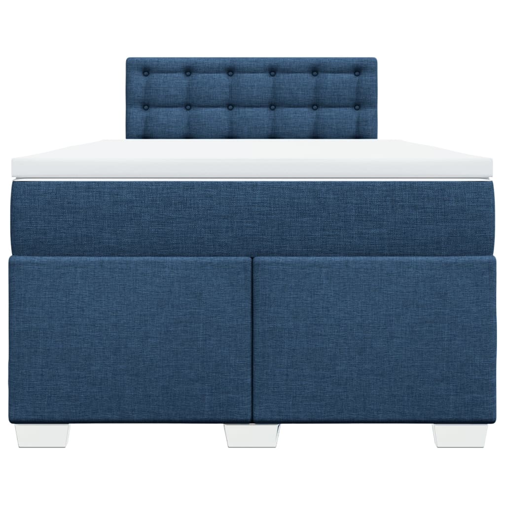 Sommier à lattes de lit avec matelas Bleu 120x200 cm Tissu - XIOS