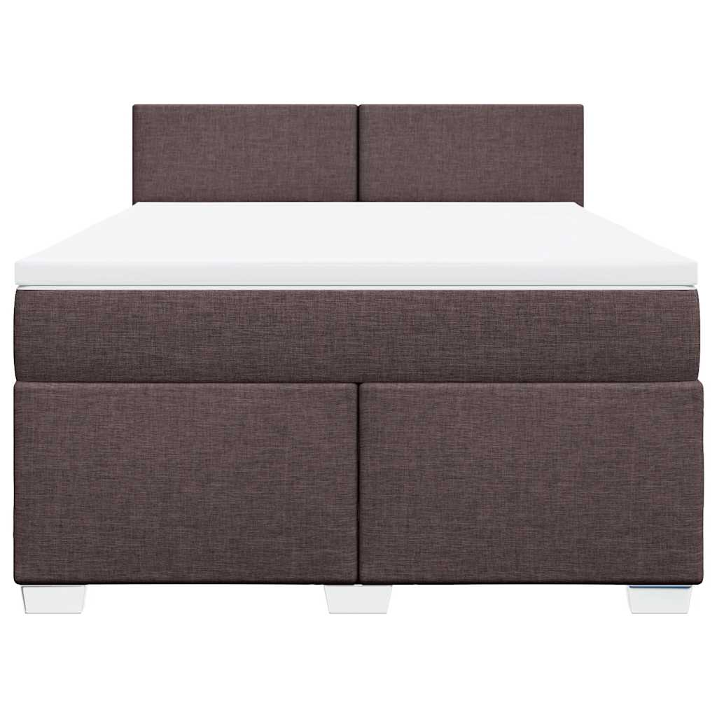 Sommier à lattes de lit avec matelas Marron foncé 140x190 cm - XIOS