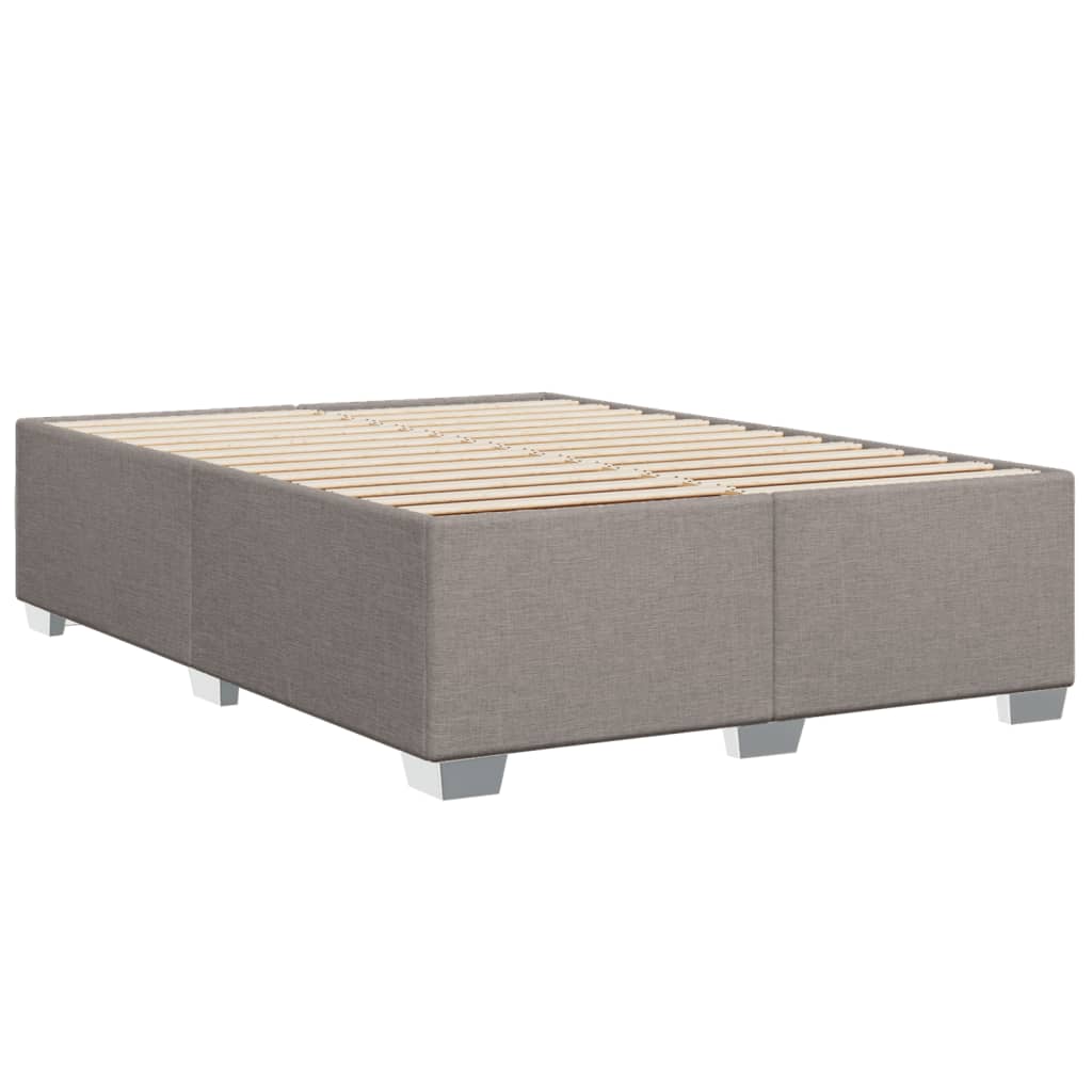 Sommier à lattes de lit avec matelas Taupe 140x190 cm Tissu - XIOS