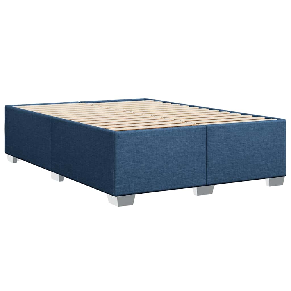 Sommier à lattes de lit avec matelas Bleu 140x190 cm Tissu - XIOS