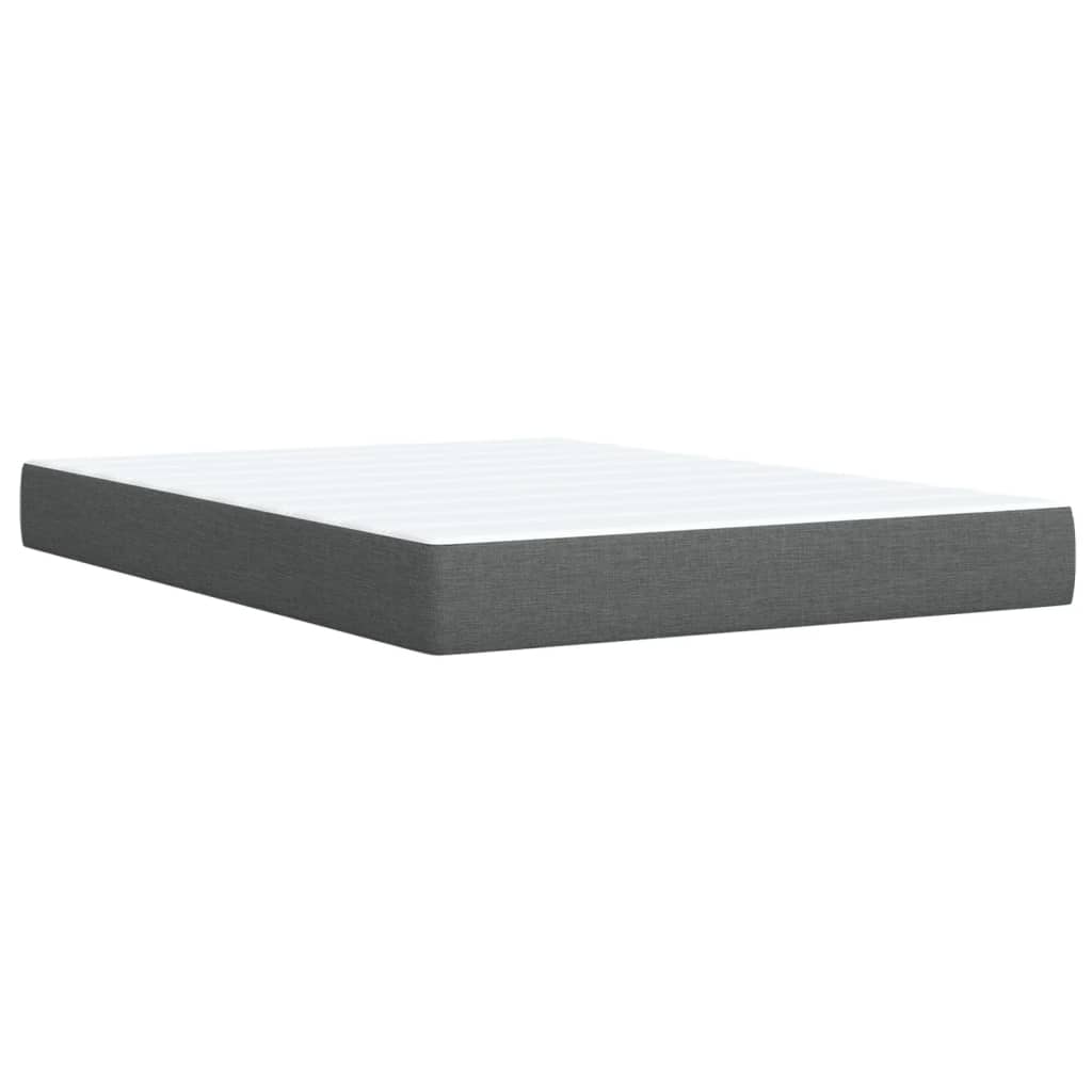 Sommier à lattes de lit avec matelas Gris foncé 140x190cm Tissu - XIOS