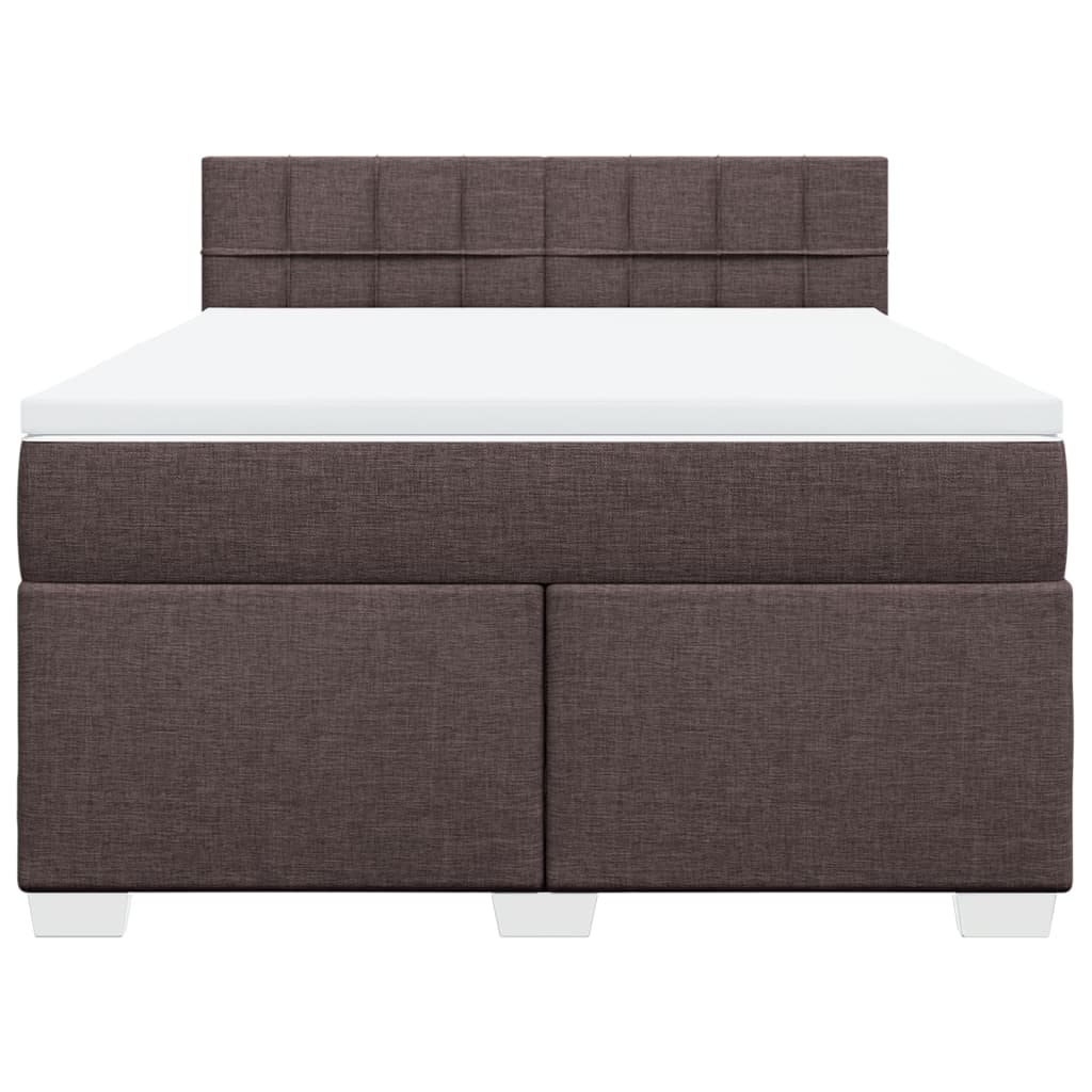 Sommier à lattes de lit avec matelas Marron foncé 140x190 cm - XIOS