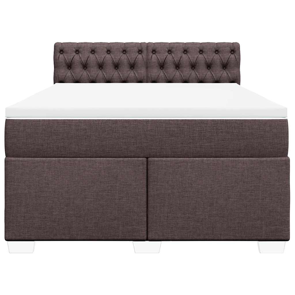 Sommier à lattes de lit avec matelas Marron foncé 140x190 cm - XIOS