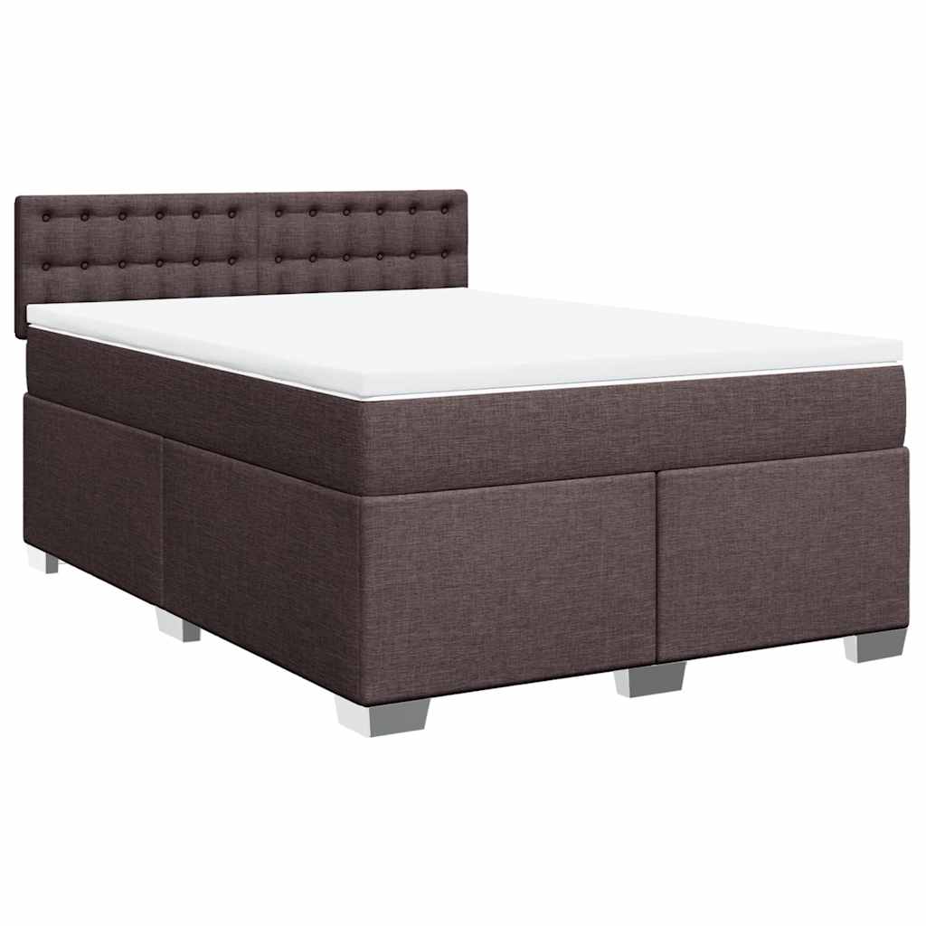 Sommier à lattes de lit avec matelas Marron foncé 140x190 cm - XIOS